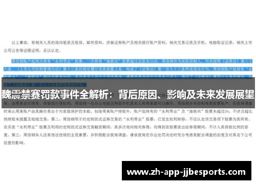 魏震禁赛罚款事件全解析：背后原因、影响及未来发展展望
